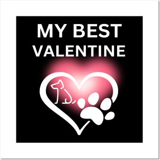 My Best Valentine, Valentine's Day, Puppy Paw Love, Romance Posters and Art